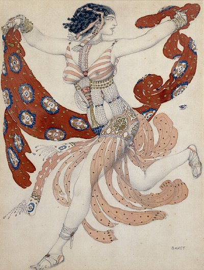 Costume di Cleopatra per Ida Rubinstein da Leon Bakst